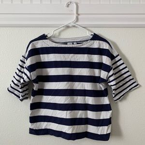 Navy & White Striped Shirt